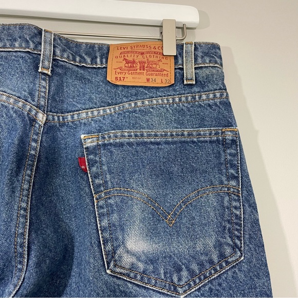 Vintage Levi’s 517 Boot Cut Fit Jeans 34x32 - Picture 6 of 10